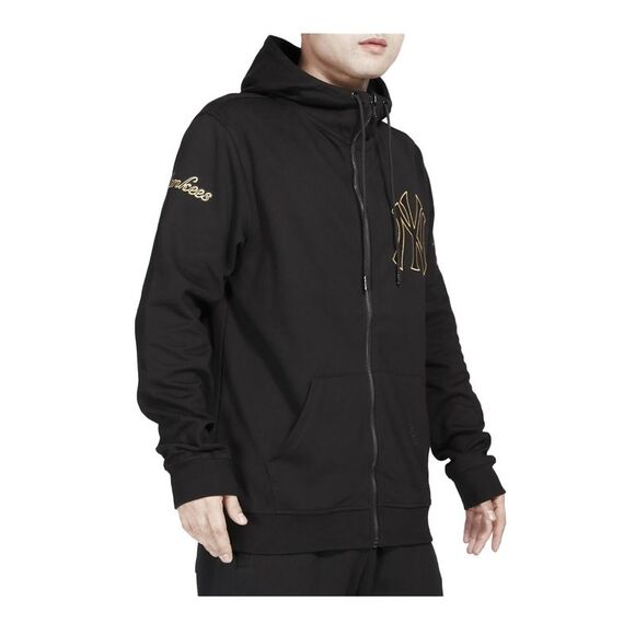 Pro Standard MLB New York Yankees Men's Black Black & Gold DK FZ Hoodie